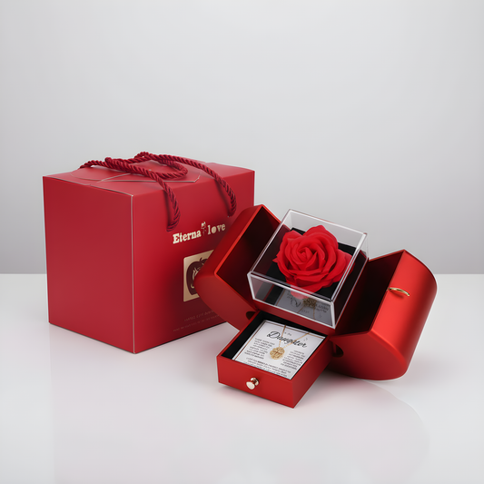 Eternal Rose Clover Necklace Gift Set